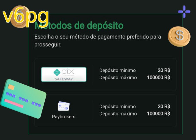 O cassino v6pgbet oferece uma grande variedade de métodos de pagamento