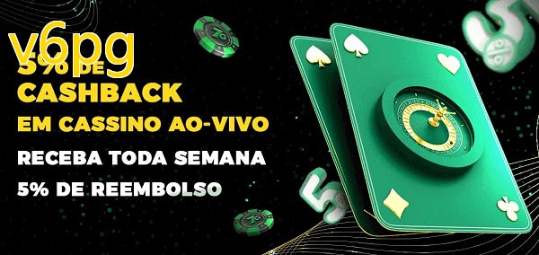 Promoções do cassino ao Vivo v6pg